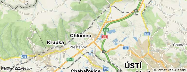 Mapa místa inzerátu — Chlumec