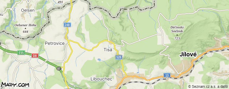 Mapa místa inzerátu — Tisá
