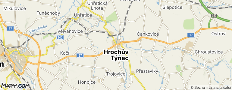 Mapa místa inzerátu — Hrochův Týnec