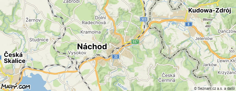 Mapa místa inzerátu — Náchod
