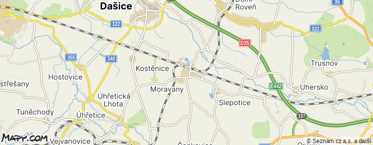 Mapa místa inzerátu — Moravany