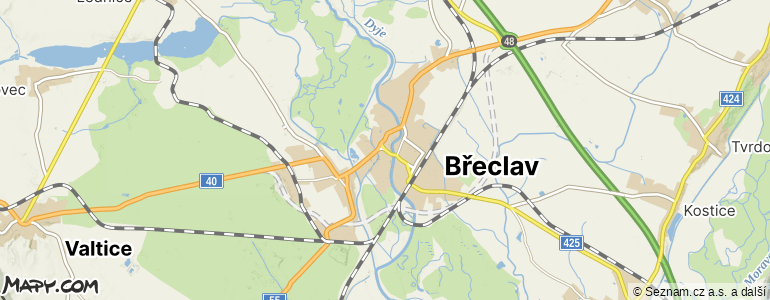 Mapa místa inzerátu — Břeclav