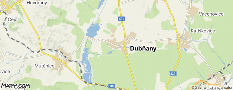 Mapa místa inzerátu — Dubňany