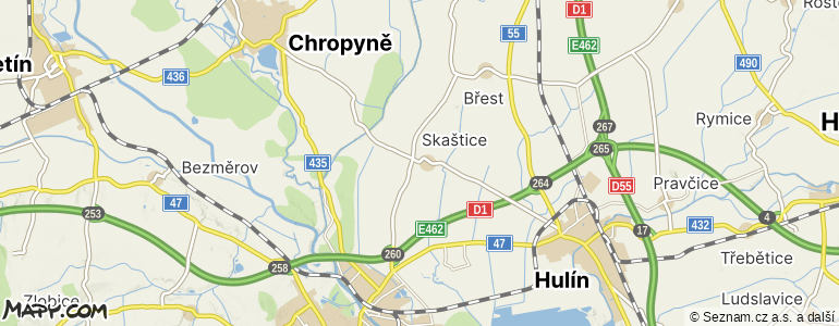 Mapa místa inzerátu — Skaštice