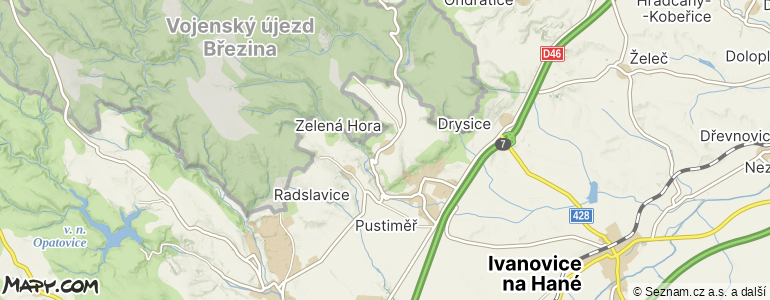 Mapa místa inzerátu — Zelená Hora
