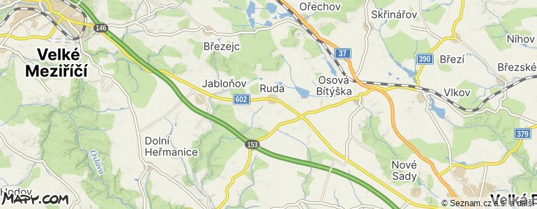 Mapa místa inzerátu — Ruda
