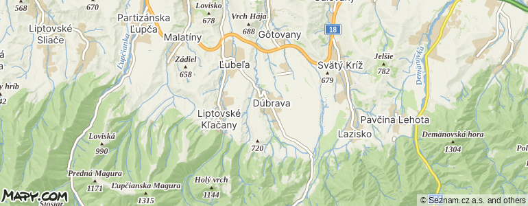 Mapa místa inzerátu — Dúbrava