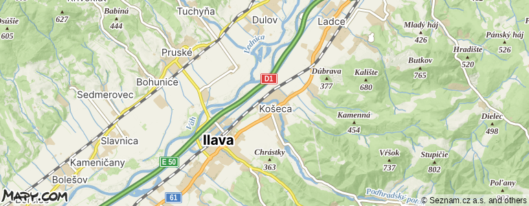 Mapa místa inzerátu — Košeca