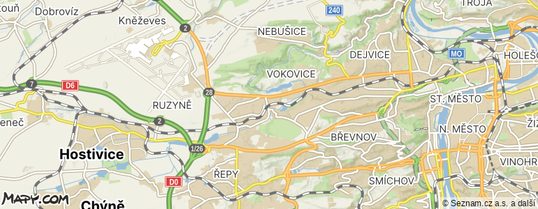 Mapa místa inzerátu — Praha 6