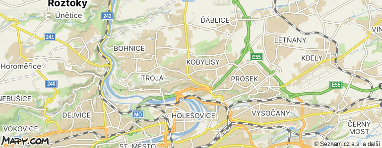 Mapa místa inzerátu — Praha 8