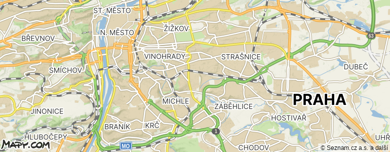 Mapa místa inzerátu — Praha 10