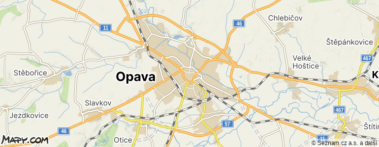 Mapa místa inzerátu — Opava