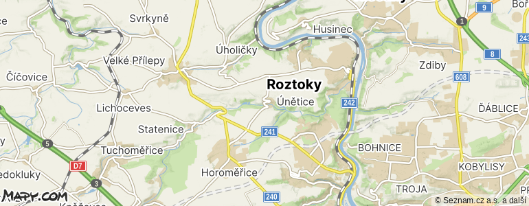 Mapa místa inzerátu — Praha-západ
