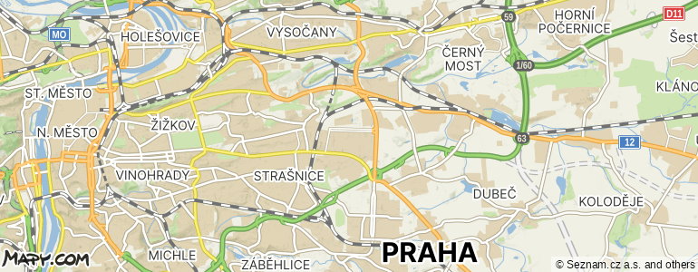Mapa místa inzerátu — Praha 14