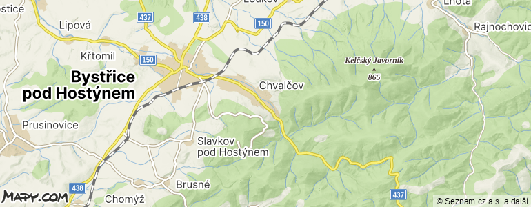 Mapa místa inzerátu — Chvalčov