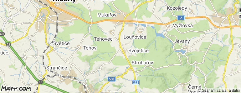 Mapa místa inzerátu — Svojetice