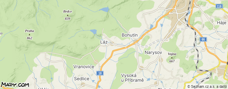 Mapa místa inzerátu — Láz