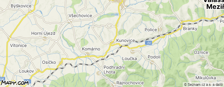 Mapa místa inzerátu — Kunovice