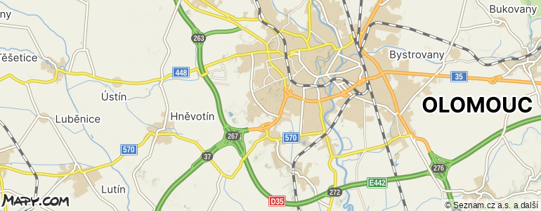 Mapa místa inzerátu — Olomouc - Nová Ulice