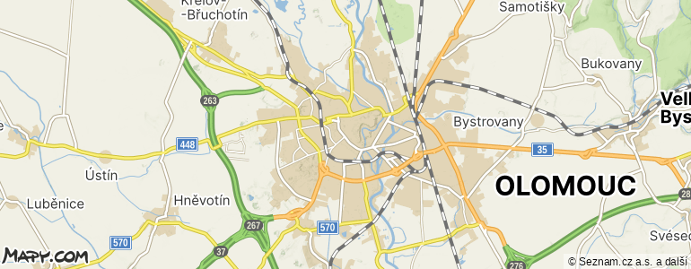 Mapa místa inzerátu — Olomouc