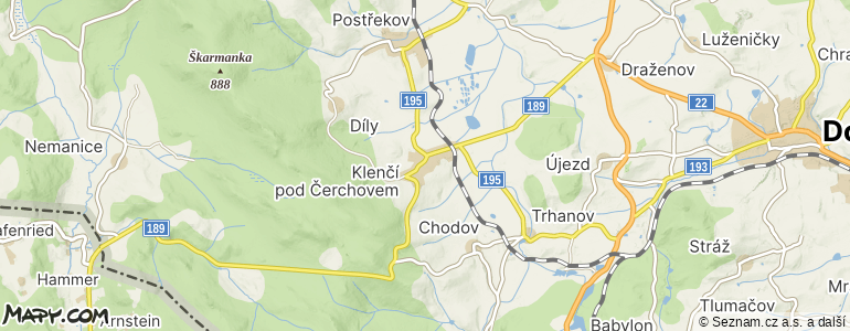 Mapa místa inzerátu — Klenčí pod Čerchovem