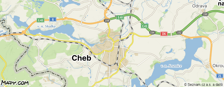 Mapa místa inzerátu — Cheb