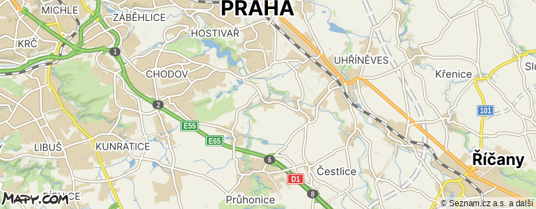 Mapa místa inzerátu — Praha - Křeslice