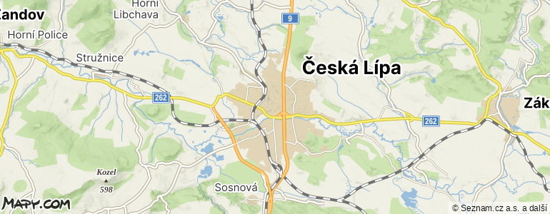 Mapa místa inzerátu — Česká Lípa