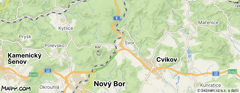Mapa místa inzerátu — Svor