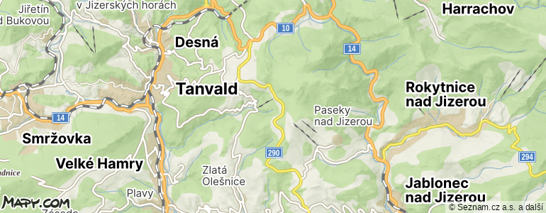Mapa místa inzerátu — Kořenov - Rejdice