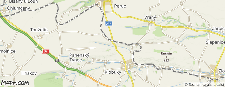 Mapa místa inzerátu — Peruc - Telce