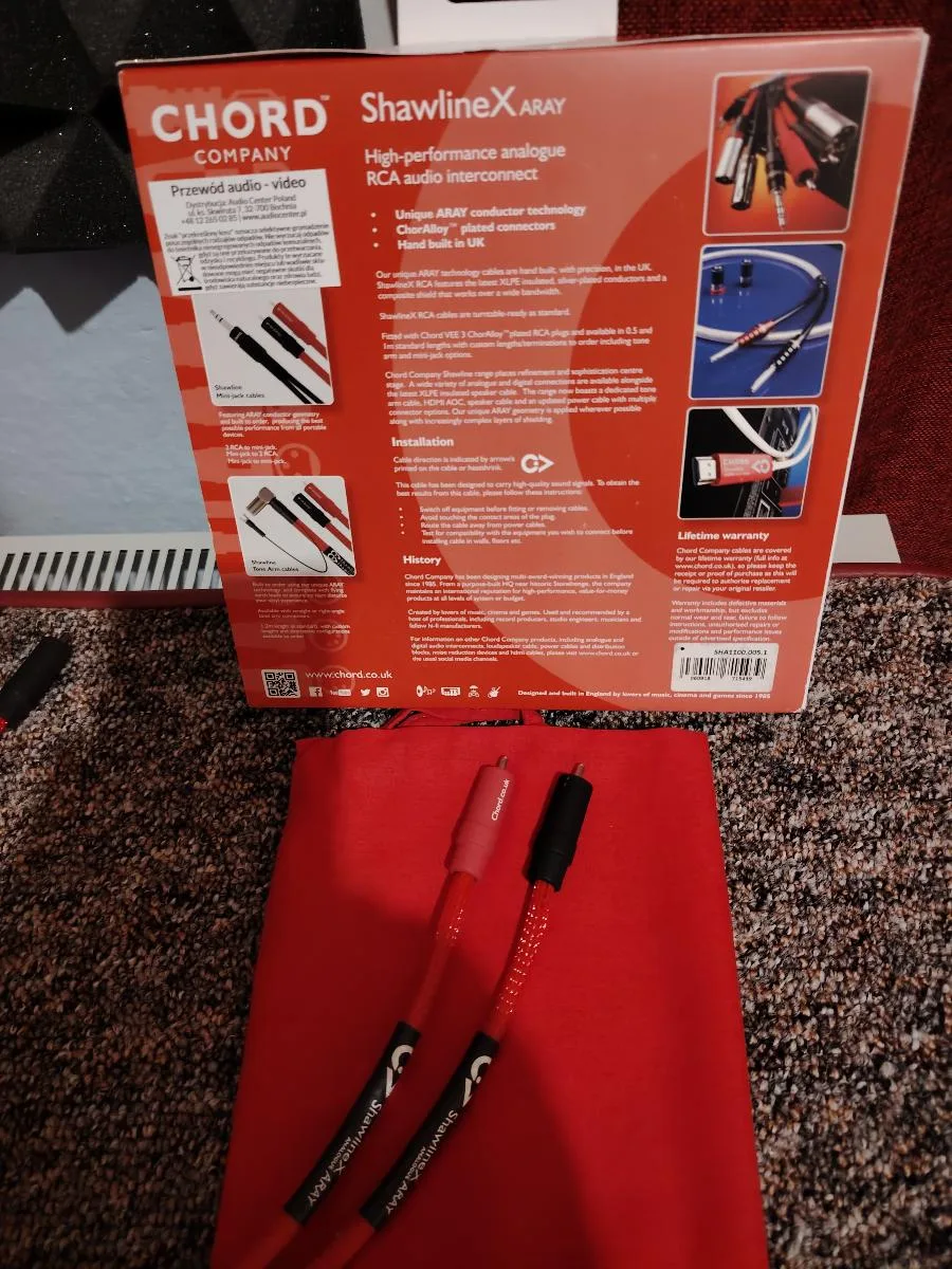 Chord ShawlineX ARAY RCA na RCA 0.5m nový