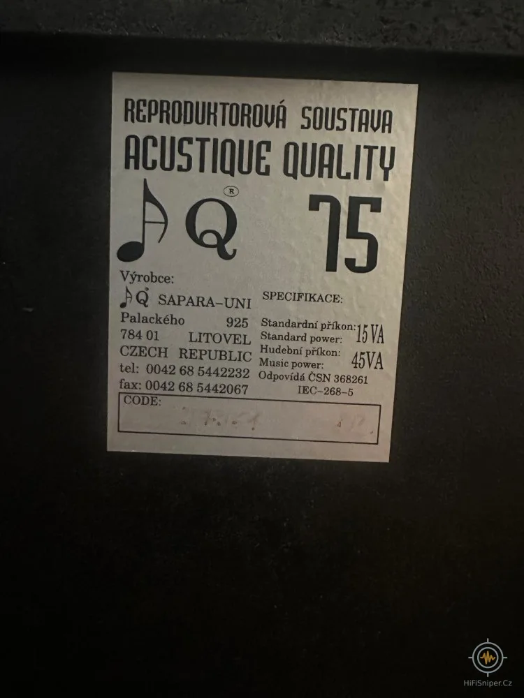 Acustique Quality AQ 75