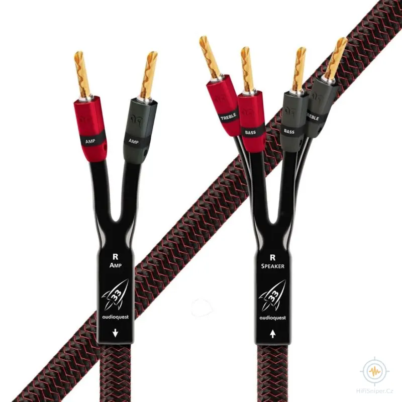 Prodám repro kabely (1 pár) Audioquest Rocket 33 SBW - 3m délka
