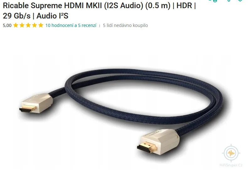 RICABLE SUPREME mkII  HDMI  I2S   0,5m