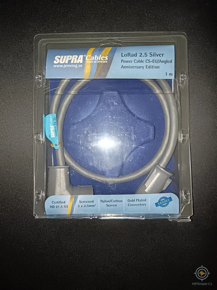 Supra Cables LoRad 2.5 Silver Power cable 1m